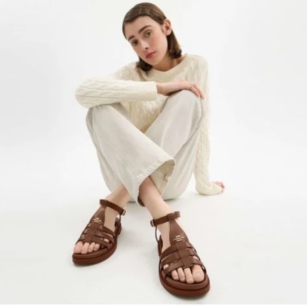 Coach Dark Brown Franny Sandal - Picture 2 of 8
